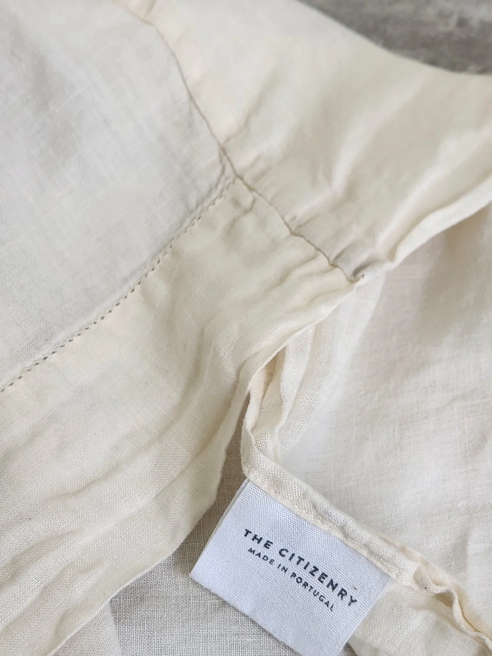 The Citizenry French Linen Cream Standard Pillow Case - Soft Neutral Bedding
